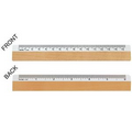 Optical Ruler - White Metric Scale Front / White Inch Back (6")